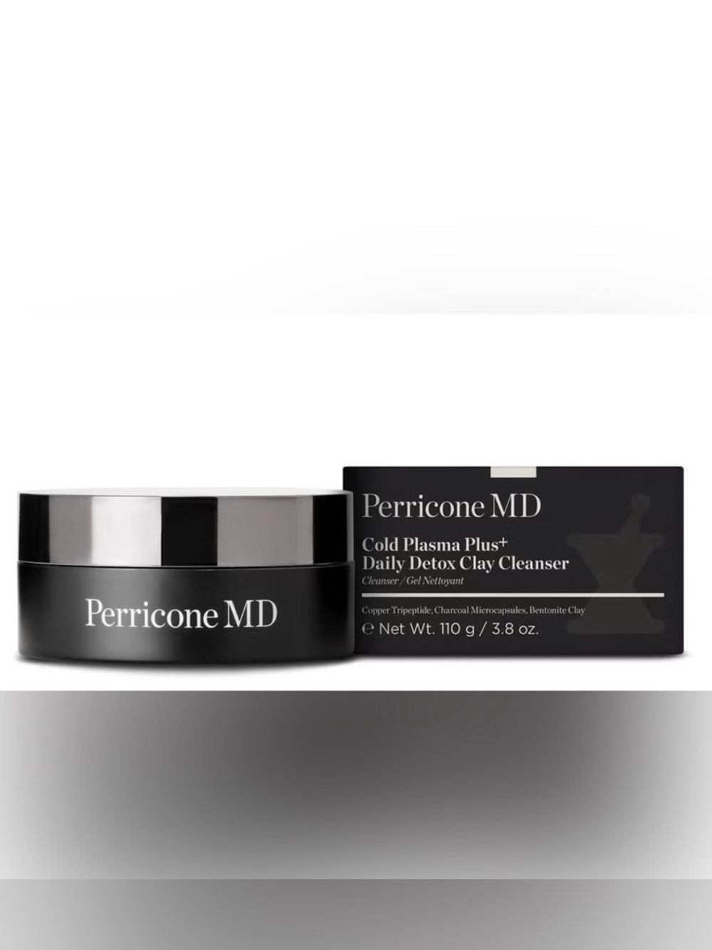 Perricone MD Cold Plasma Plus+ Daily Detox Clay Cleanser in Black and White
